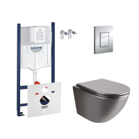 Набір інсталяція 4 в 1 Grohe Rapid SL 3884000G + унітаз з сидінням Qtap Robin QT1333046ENRMB