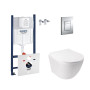Набір інсталяція 4 в 1 Grohe Rapid SL 3884000G + унітаз з сидінням Qtap Jay QT07335176W