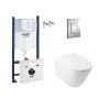 Набір інсталяція 4 в 1 Grohe Rapid SL 3884000G + унітаз з сидінням Qtap Swan QT16335178W