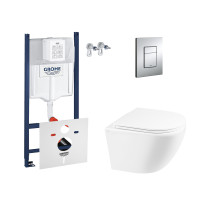 Набір інсталяція 4 в 1 Grohe Rapid SL 3884000G + унітаз з сидінням Qtap Robin QT1333046ENRW
