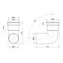 Коліно ПВХ каналізаційне 50, 90°