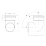 Колено ПВХ канализационное 110, 90°