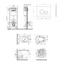 Набір Qtap інсталяція 4 в 1 з панеллю змиву Nest (QT0133M425 + QT0111V1164GW) + унітаз з сидінням Leo QT11331002ERW