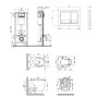Набір Qtap інсталяція 4 в 1 з панеллю змиву Nest (QT0133M425 + QT0111M06029SAT) + унітаз з сидінням Leo QT11331002ERW