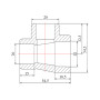 Тройник PPR Blue Ocean 32х20х20