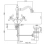 Змішувач для біде Bianchi Old Fashion BIDOLF 10410A CRM з донним клапаном