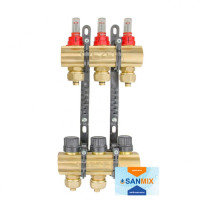 Колектор теплої підлоги в зборі Wezer WF-3B з витратомірами