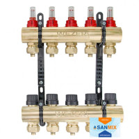 Колектор теплої підлоги в зборі Wezer WF-5B з витратомірами