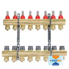 Колектор теплої підлоги в зборі Wezer WF-8B з витратомірами