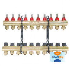 Колектор теплої підлоги в зборі Wezer WF-10B з витратомірами