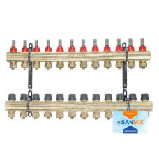 Колектор теплої підлоги в зборі Wezer WF-12B з витратомірами