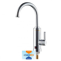 Кран водонагрівач з датчиком температури Wezer SDR-C10T 3 кВт хромований корпус