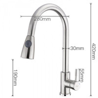 Змішувач для кухні Frap F60899-1 з висувним виливом