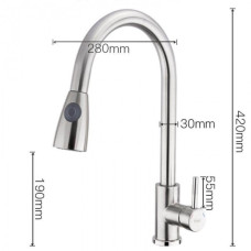 Змішувач для кухні Frap F60899-1 з висувним виливом