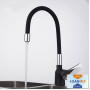 Смеситель для кухни Frap F4453-04 с гибким изливом черный