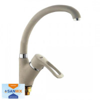 Змішувач для кухні Frap F4166-10 світло-бежевий латунний