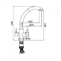 Змішувач для кухні на дві води Frap F43899