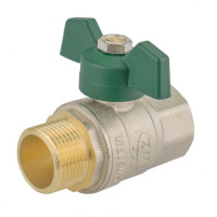 Кран кульовий 1/2 Wezer ВН метелик нікельований