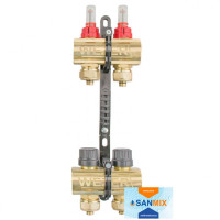 Колектор теплої підлоги в зборі Wezer WF-2B з витратомірами