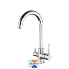 Змішувач для кухні на дві води Frap H52 F4352 латунний