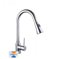 Змішувач для кухні з висувним виливом Frap H52 F6052 латунний