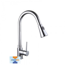 Змішувач для кухні з висувним виливом Frap H52 F6052 латунний